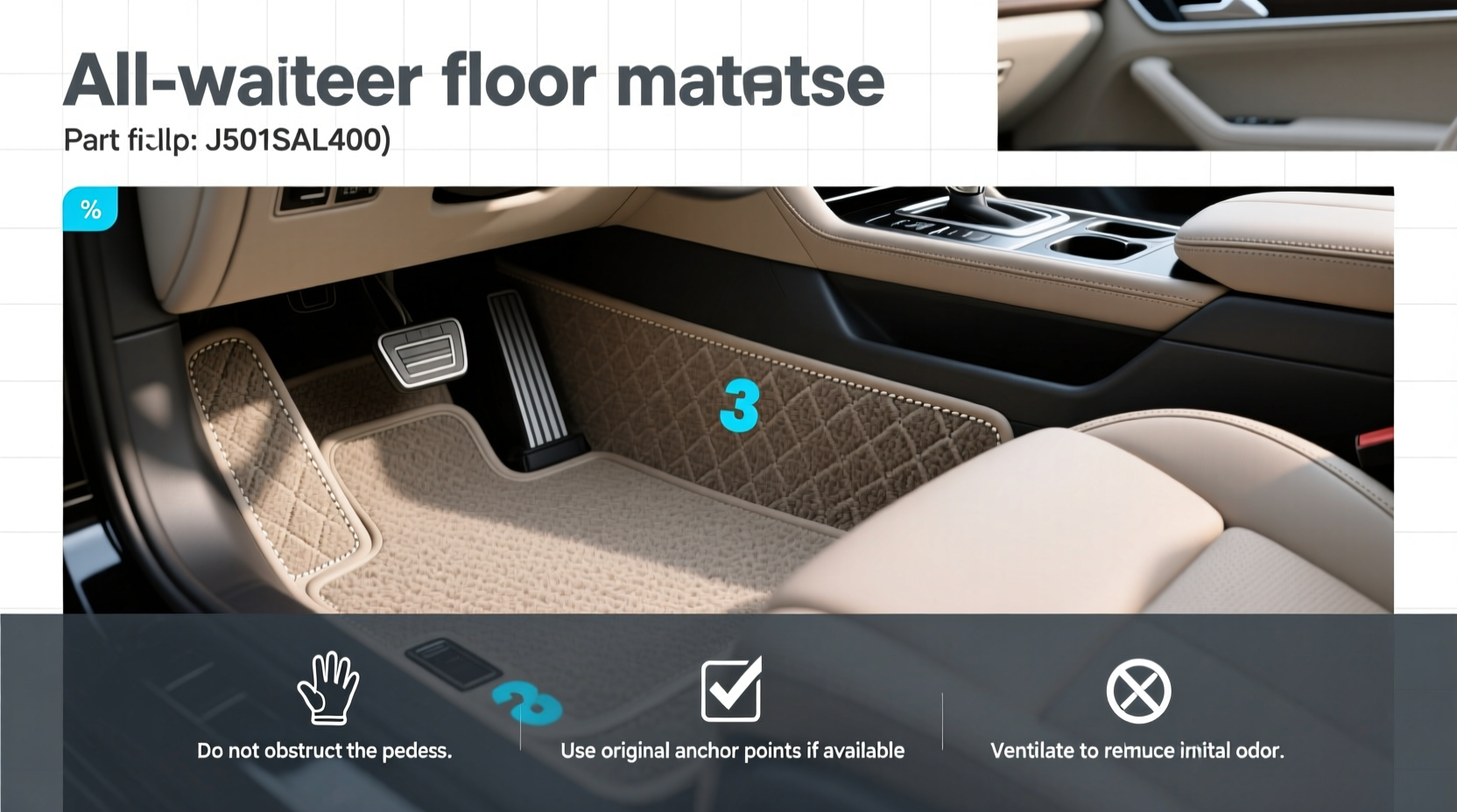 How to Choose All Weather Floor Mats Part Number J501SAL400