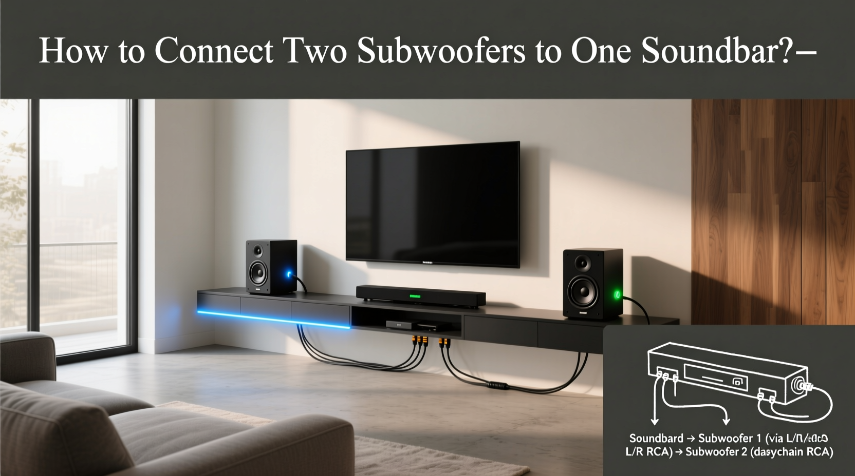 How to Connect Two Subwoofers to One Soundbar – Full Guide