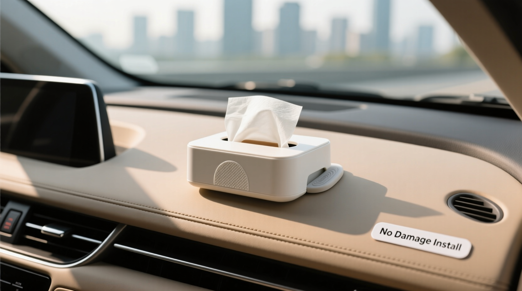 effortless and secure methods to hang a tissue holder in your car without damage