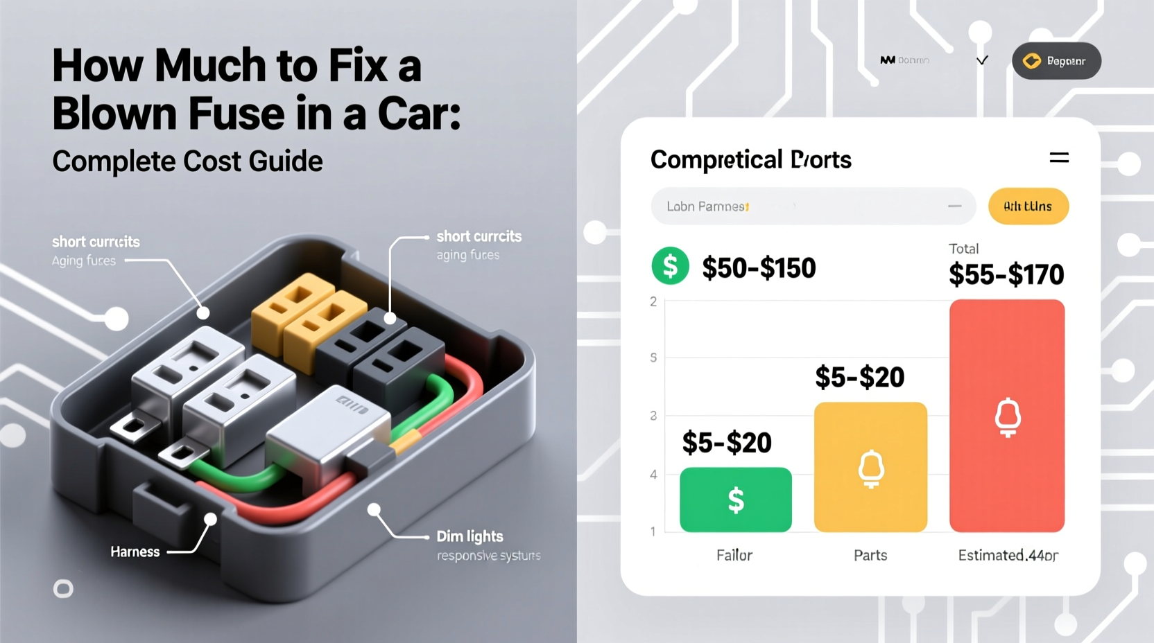 how much to fix blown fuse in car