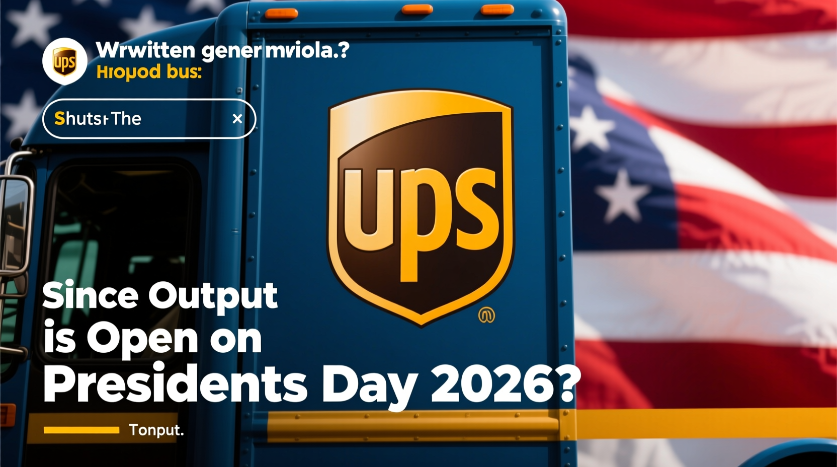 is ups open on presidents day 2026