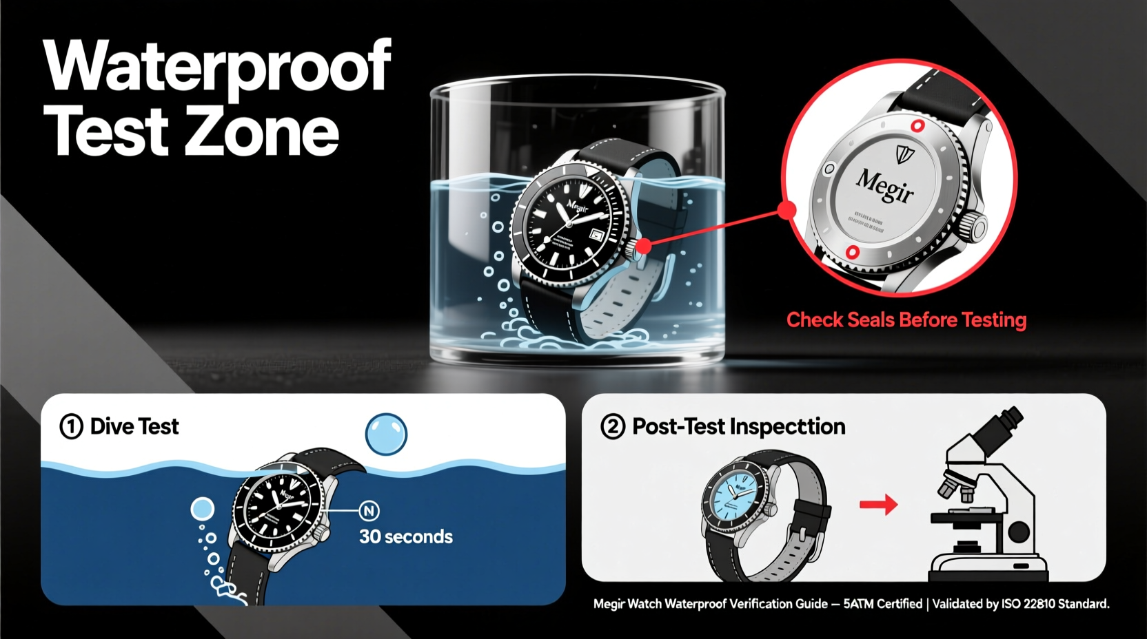 how to verify the waterproof quality of your megir watch a practical guide