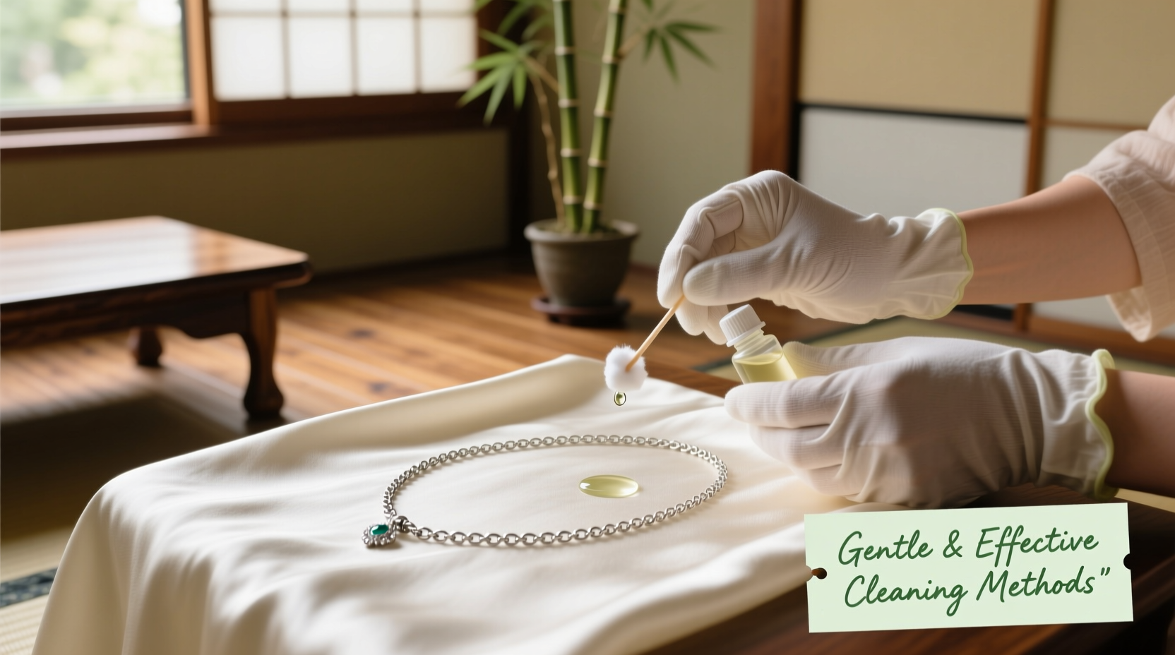 gentle and effective methods to clean a delicate chain necklace safely