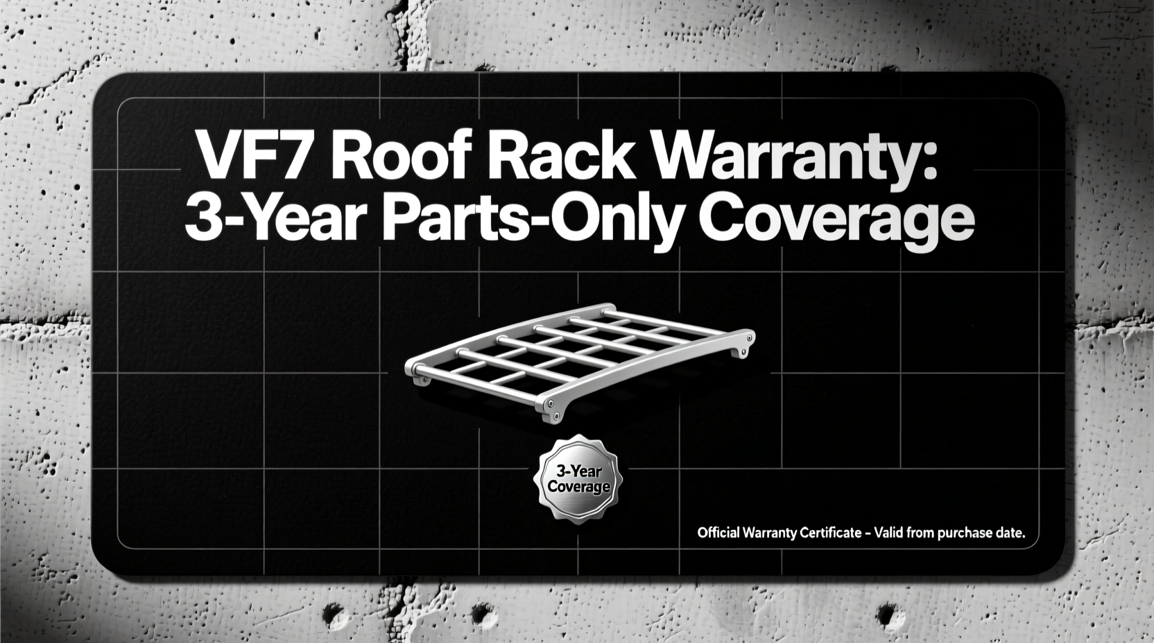 vf7 roof rack warranty