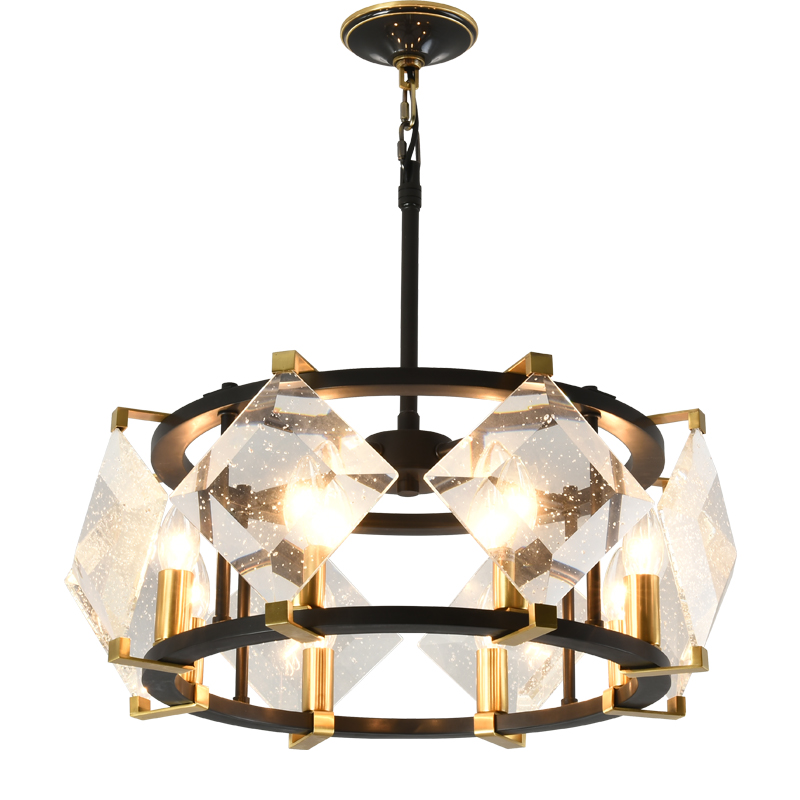Art Copper Indoor Villa Fancy Design Pendant Artist Chandelier Crystal Lamps Modern Luxury Living Room Interior Glass Lighting