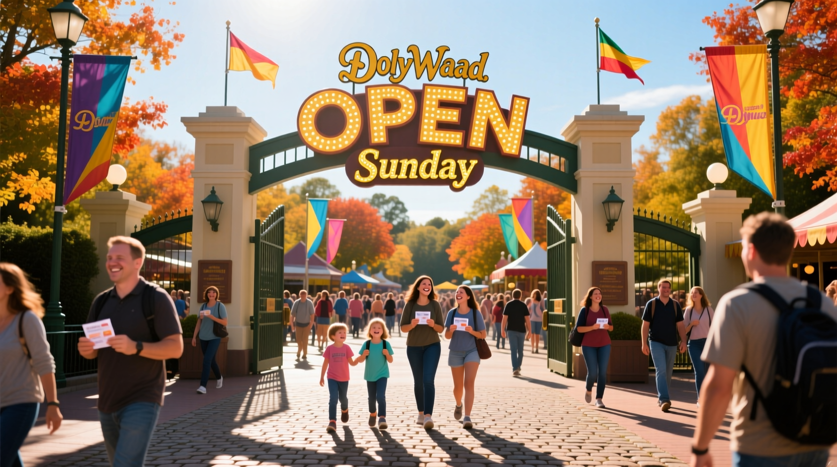 is dollywood open on sunday
