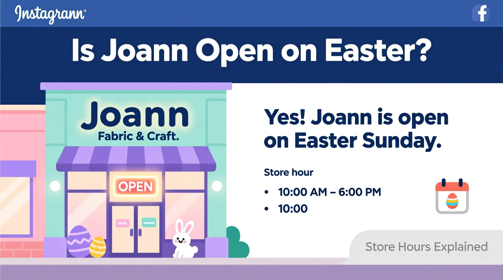 is joann open on easter