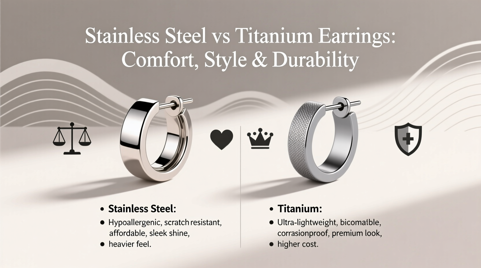 how to decide between stainless steel and titanium earrings a practical guide for comfort style and durability