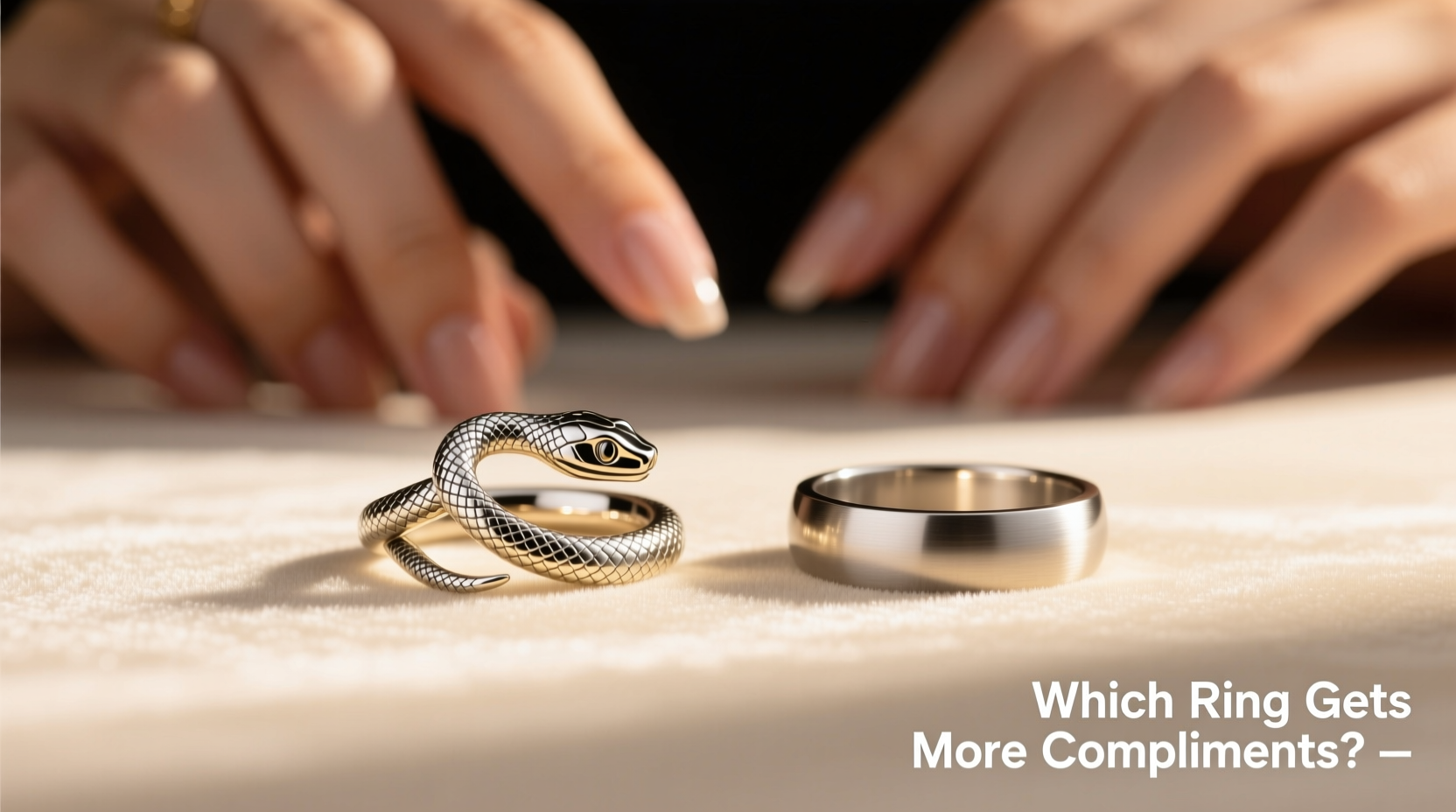 snake bone ring vs simple band ring which ring style gets more compliments