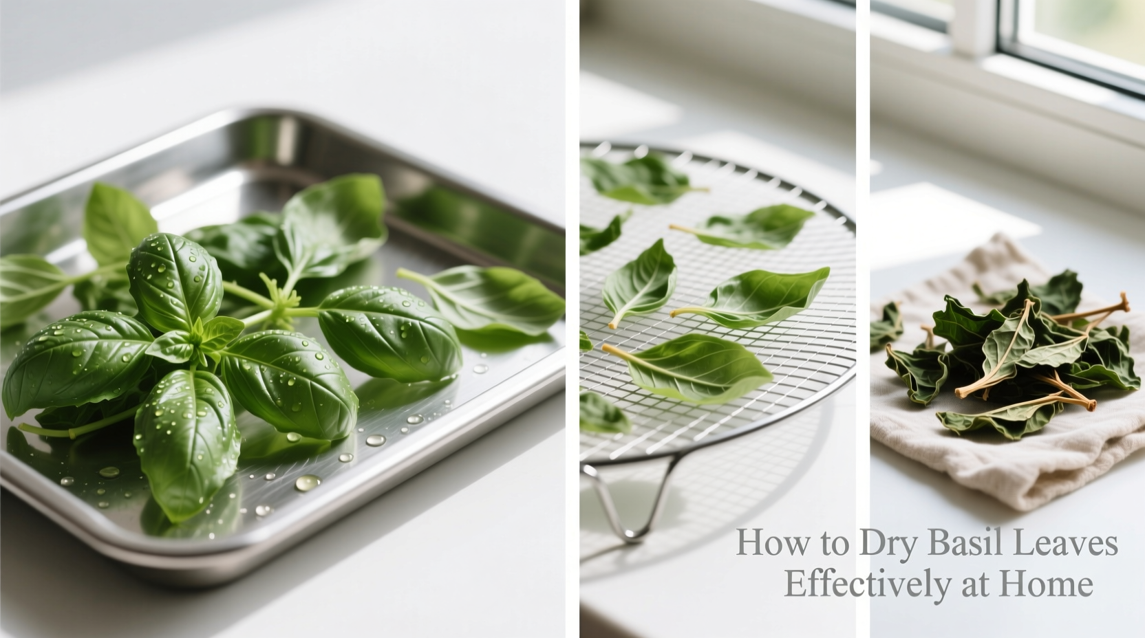 how to dried basil leaves