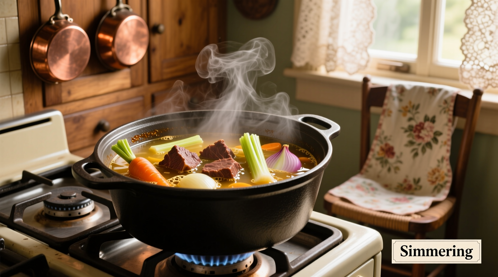 what is simmering in cooking