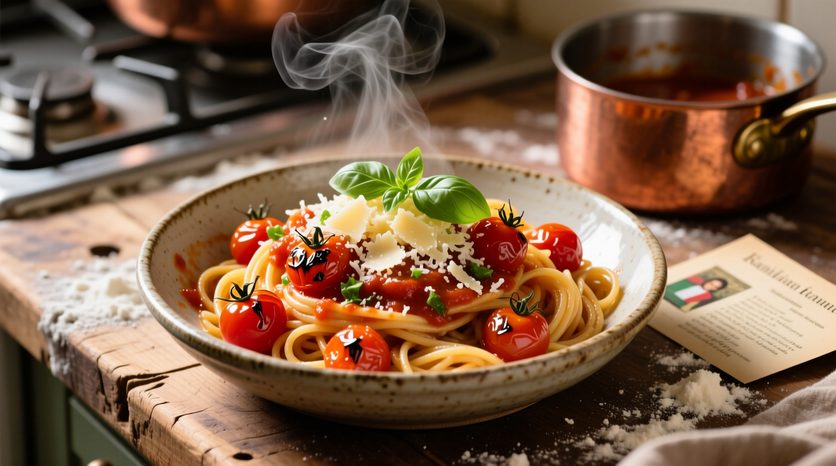 fast easy pasta blistered cherry tomato sauce recipe