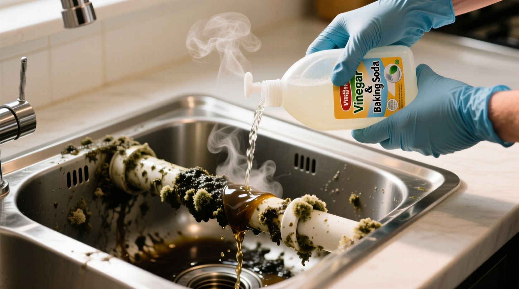 how to clean a stinky drain