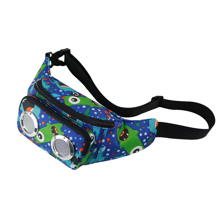 شعار مخصص الخصر حقيبة حزمة مراوح مع رئيس ، الرجال / النساء حقيبة الخصر راديو السفر