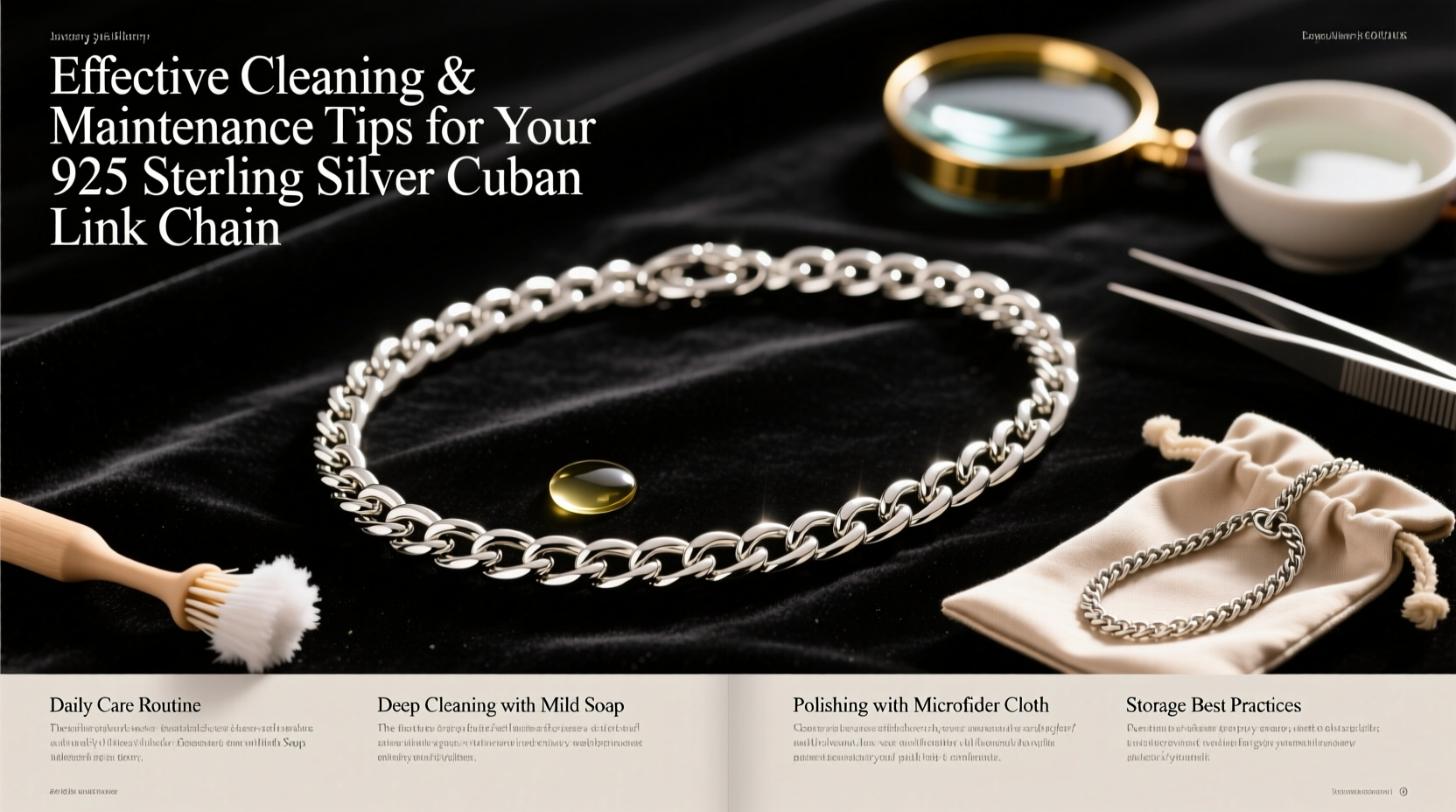 effective methods to clean and maintain your 925 sterling silver cuban link chain for lasting shine
