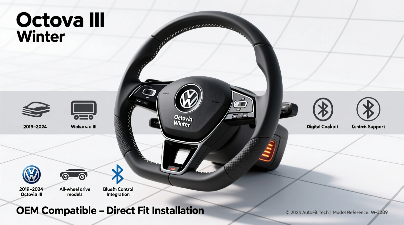 octavia 3 winter steering wheel