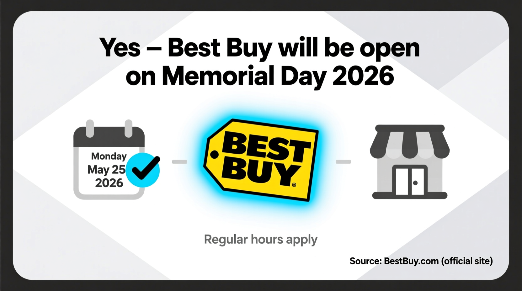 is best buy open on memorial day 2026