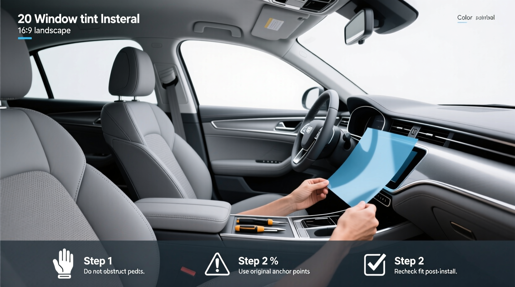 20 window tint on gray car