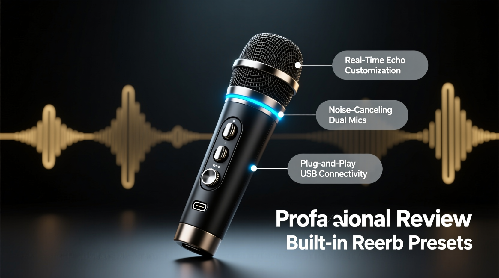 karaoke microphone with echo effect