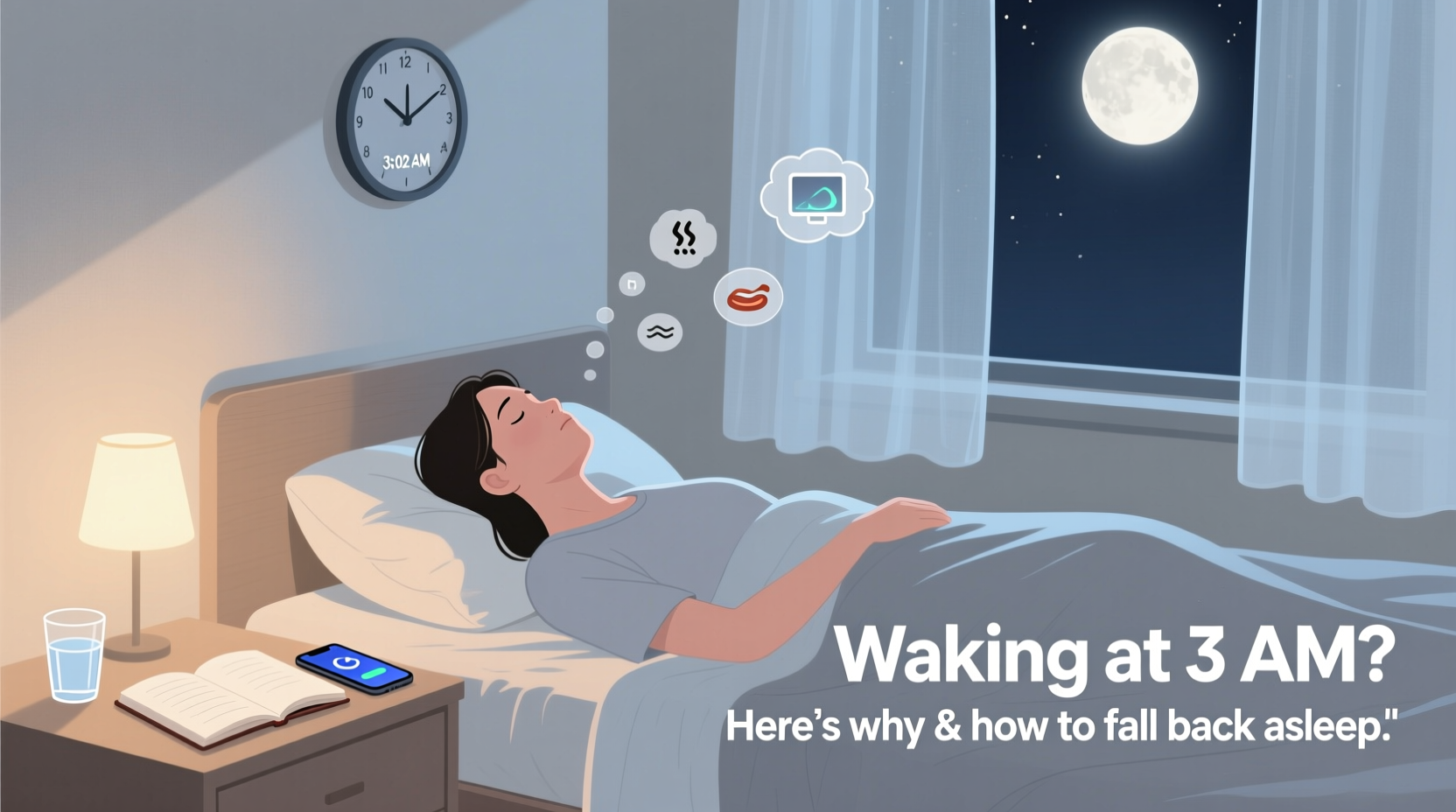 waking up at 3 am reasons and how to fall back asleep