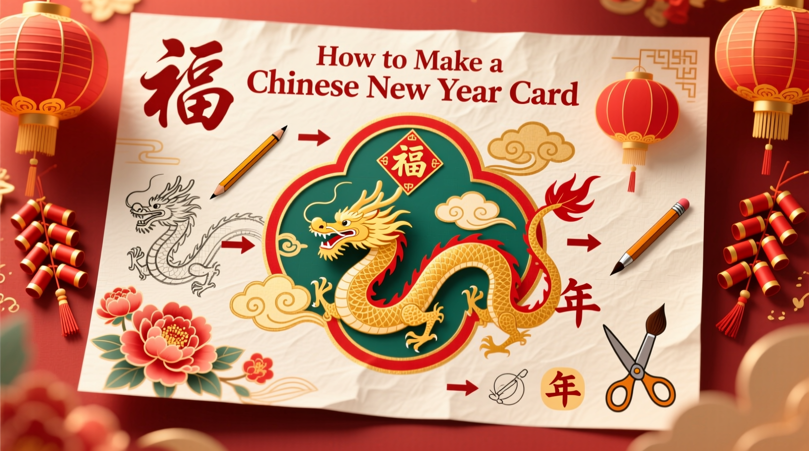 how to make a chinese new year card