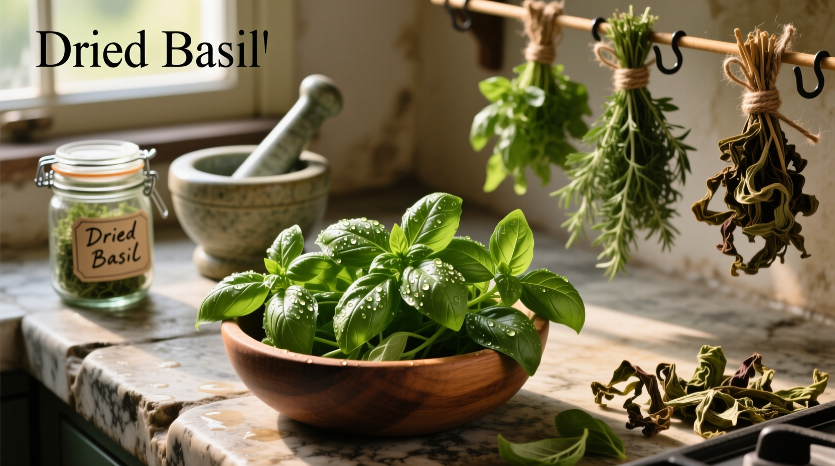 how to dry out fresh basil