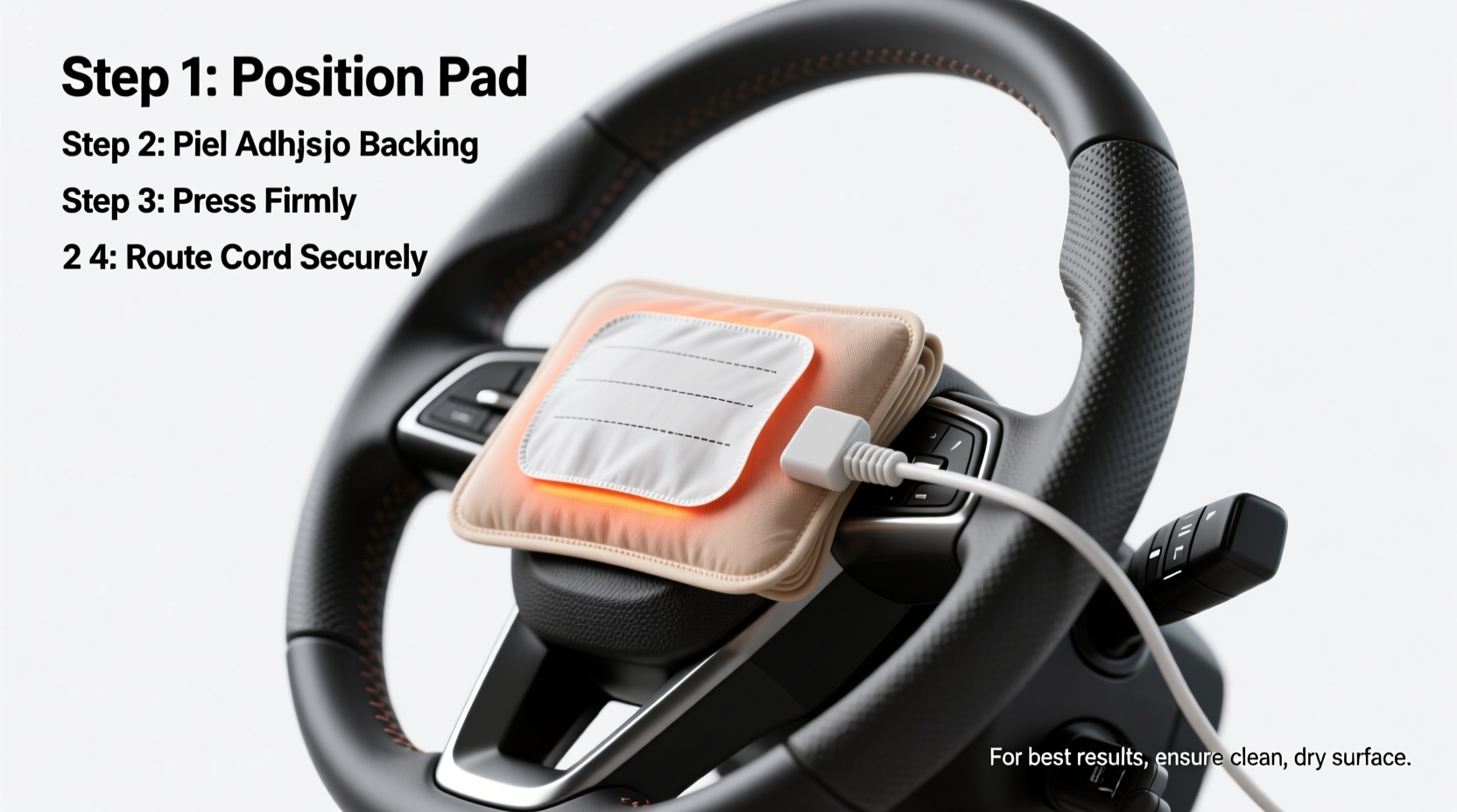 install steering wheel heating pad