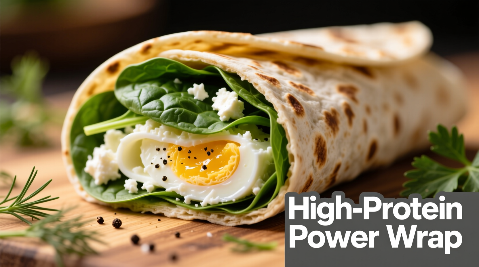 Fresh spinach feta egg white wrap ingredients