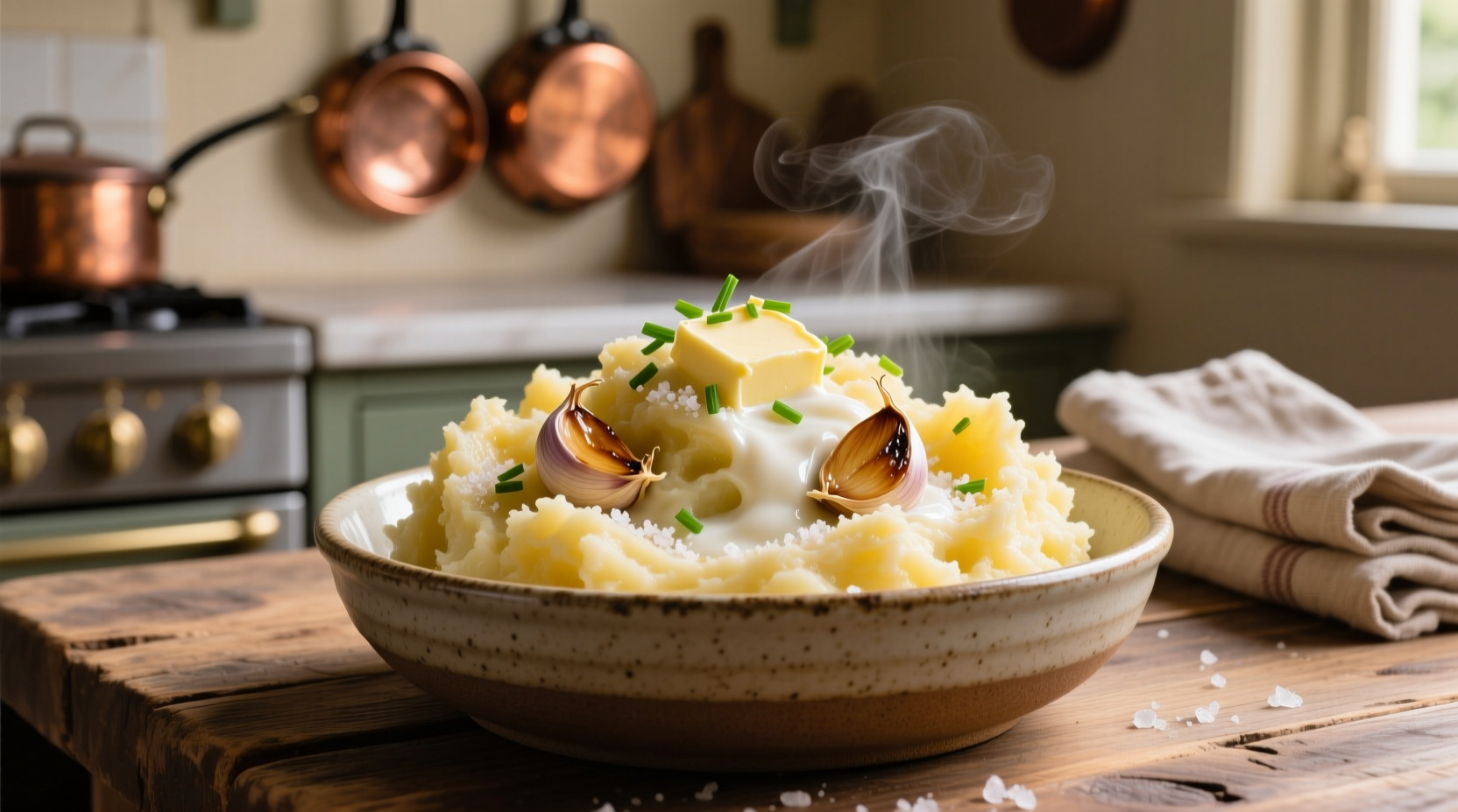 garlic roasted mashed potatoes