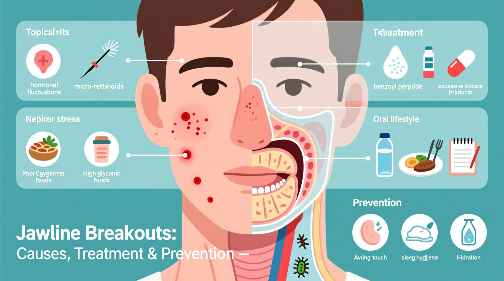 jawline breakouts causes treatment and prevention tips