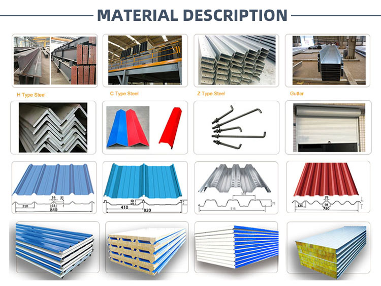 Stability Steel Frame Warehouse Construction ODM Metal Building Steel Structure