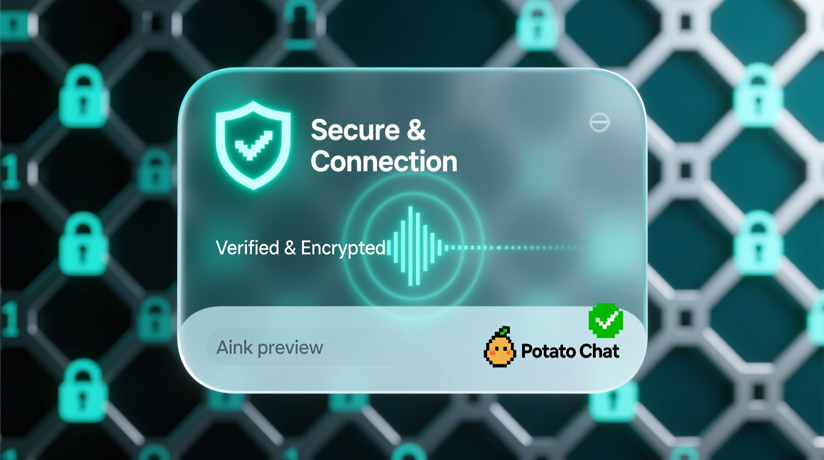Potato Chat link preview interface with security indicators