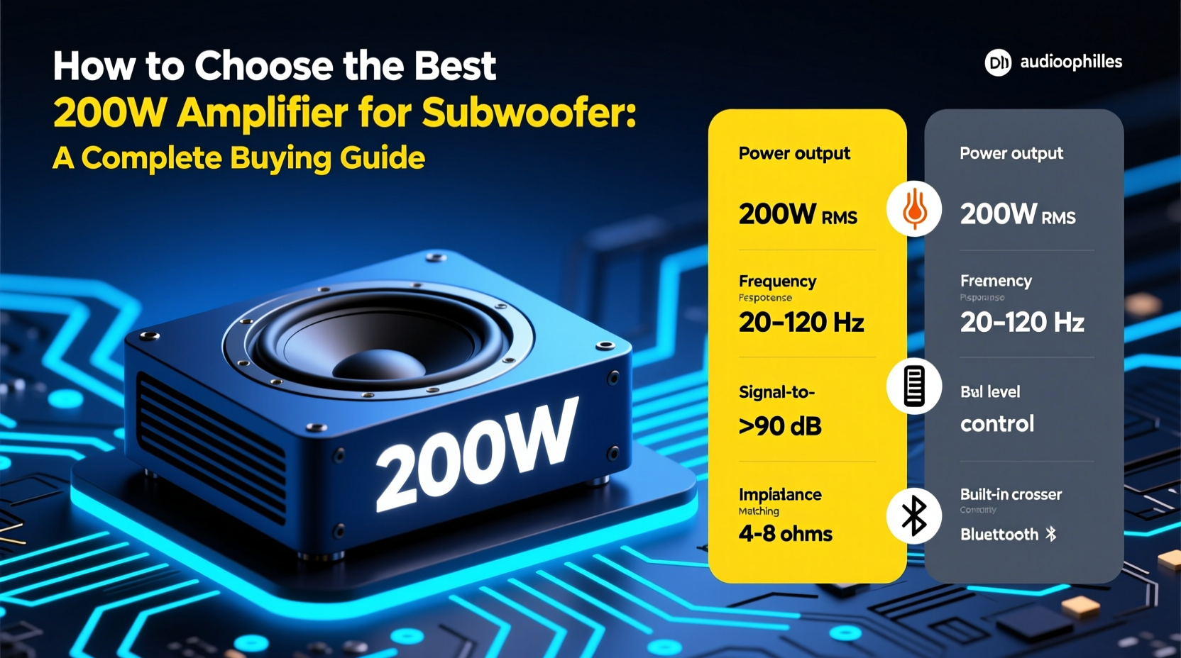 amplifier 200w for subwoofer