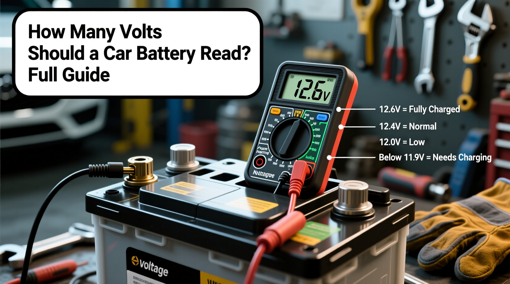 how many volts should a car battery read