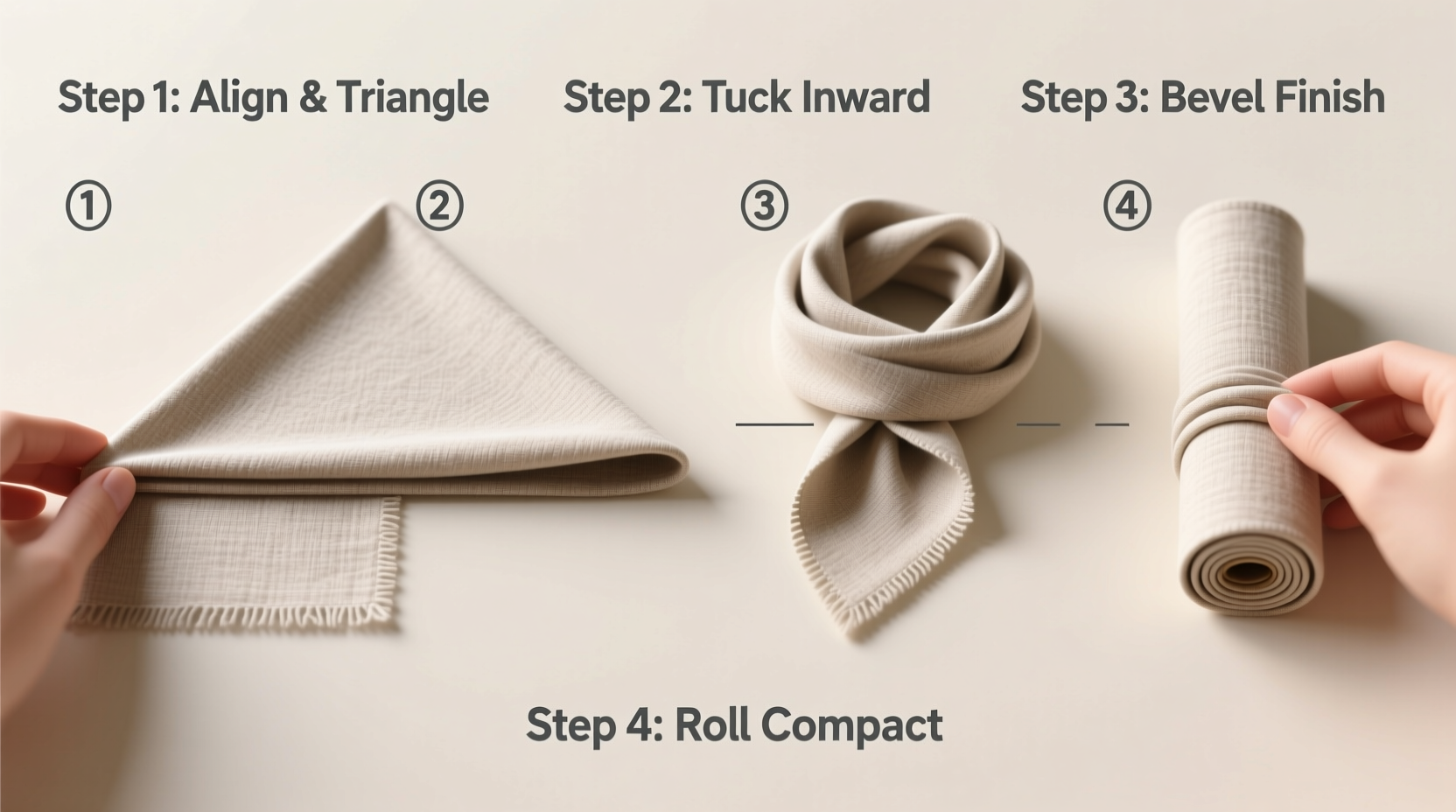 mastering the perfect bevel scarf fold a step by step guide for neat and compact storage