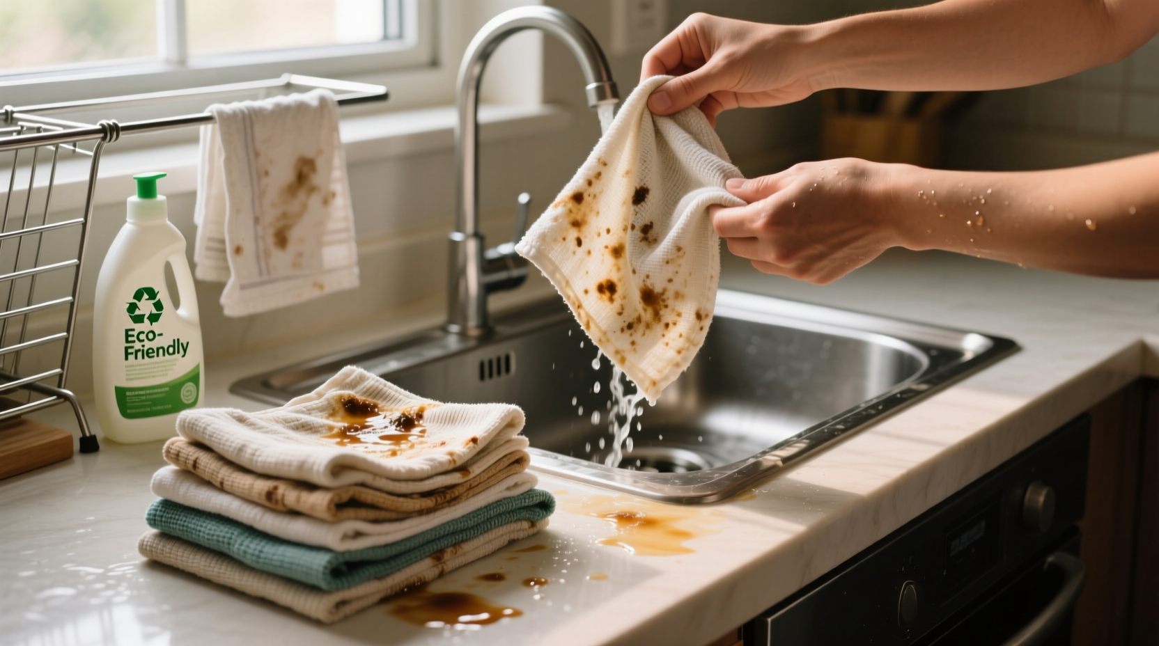 how to launder kitchen cleaning cloths