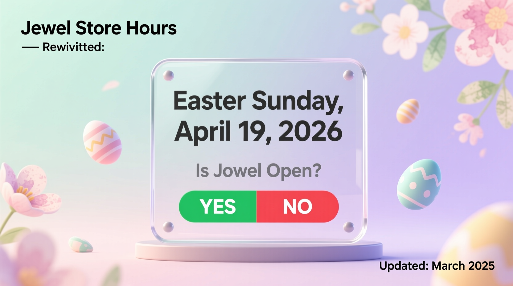 is jewel open easter