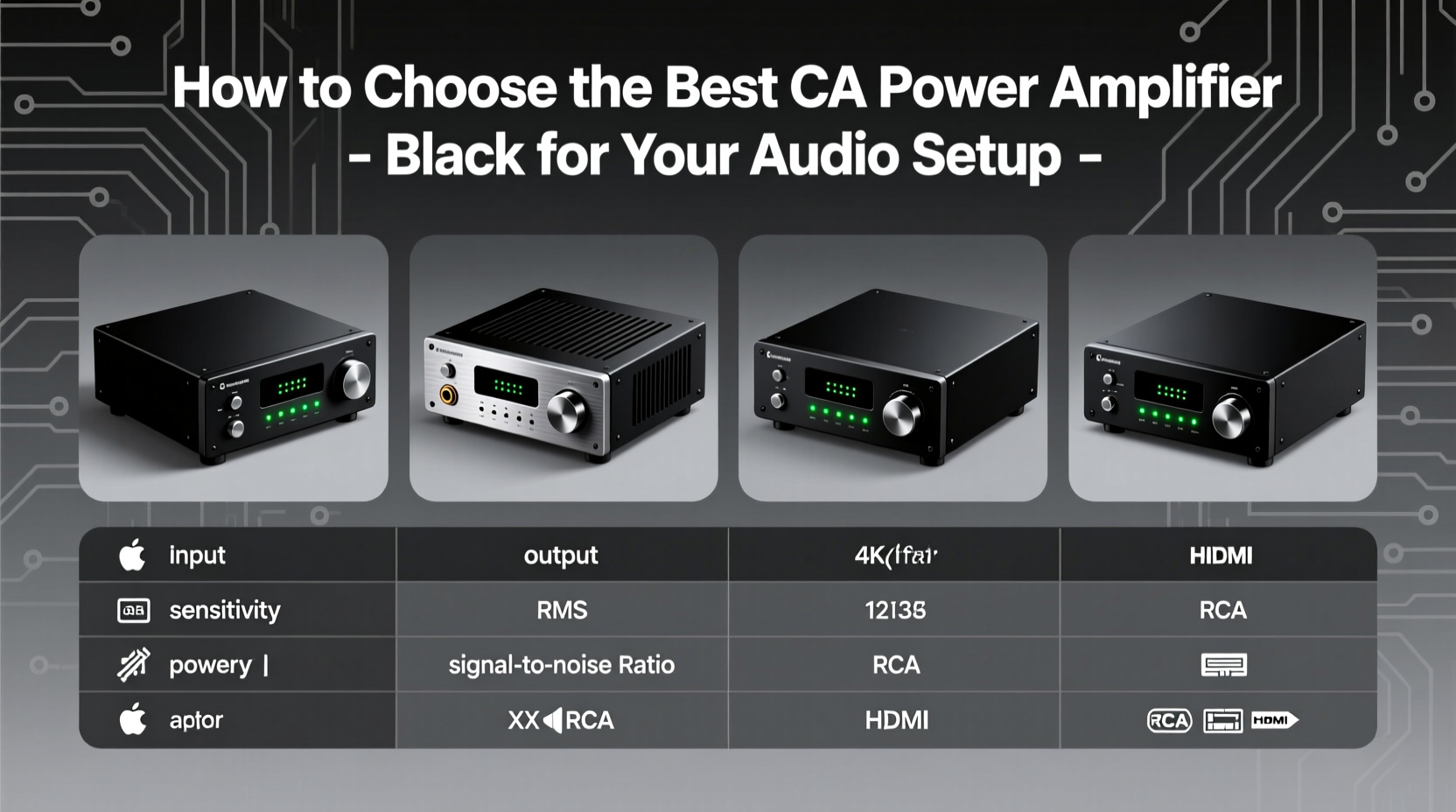 ca power amplifier black