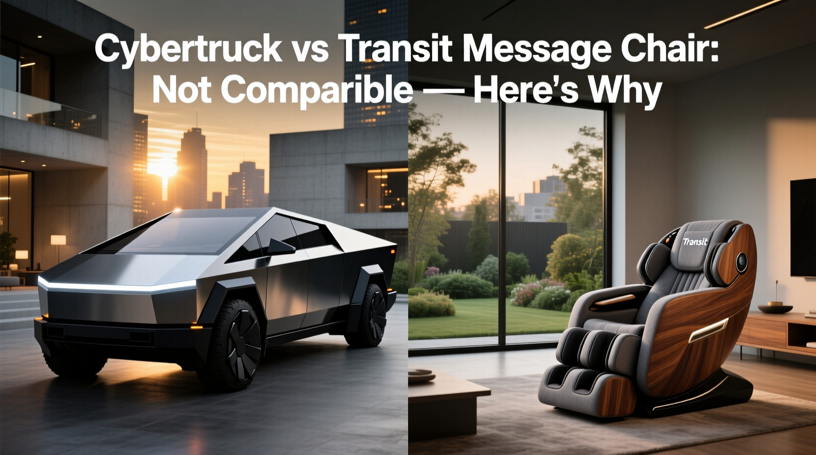 cybertruck vs transit massage chair