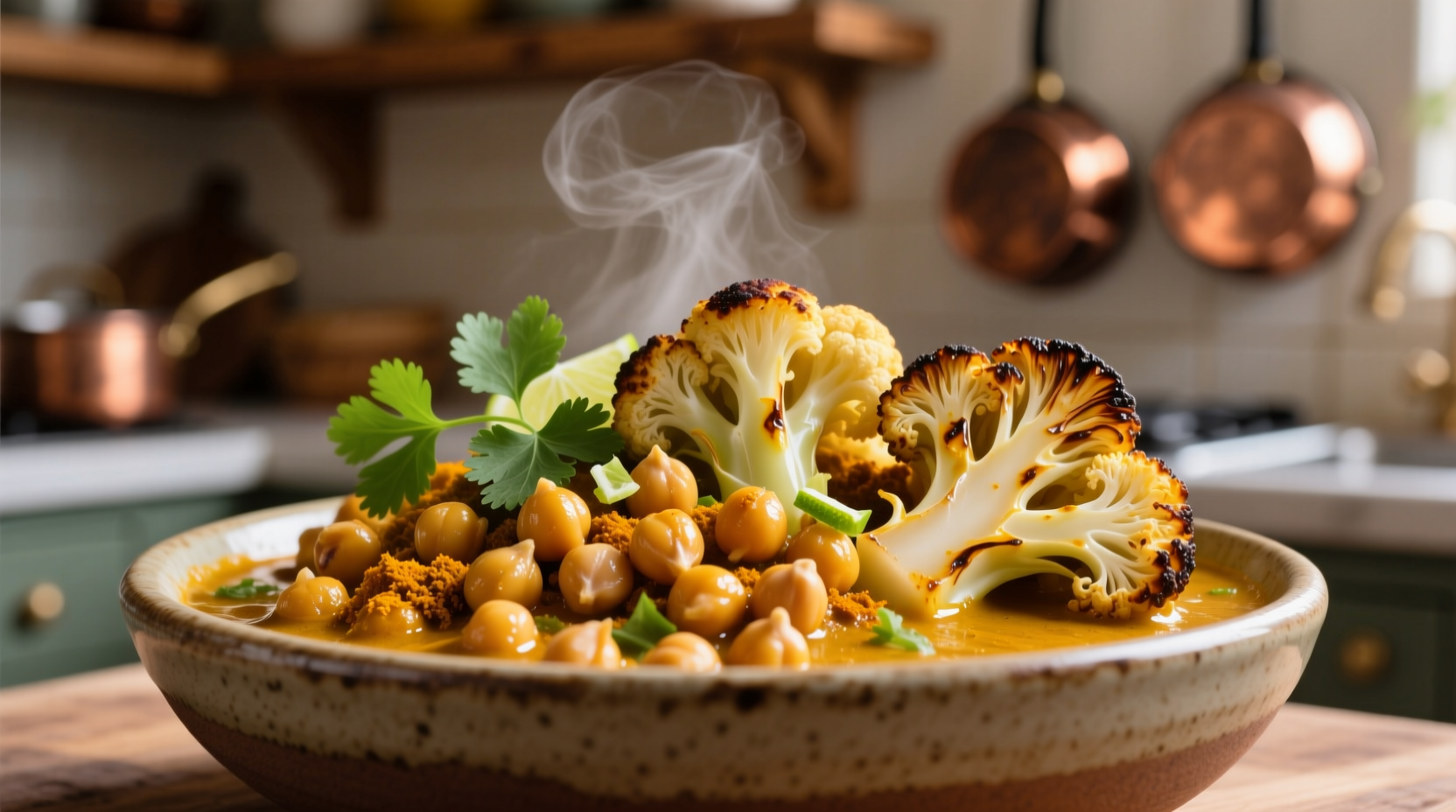 curry chickpeas cauliflower