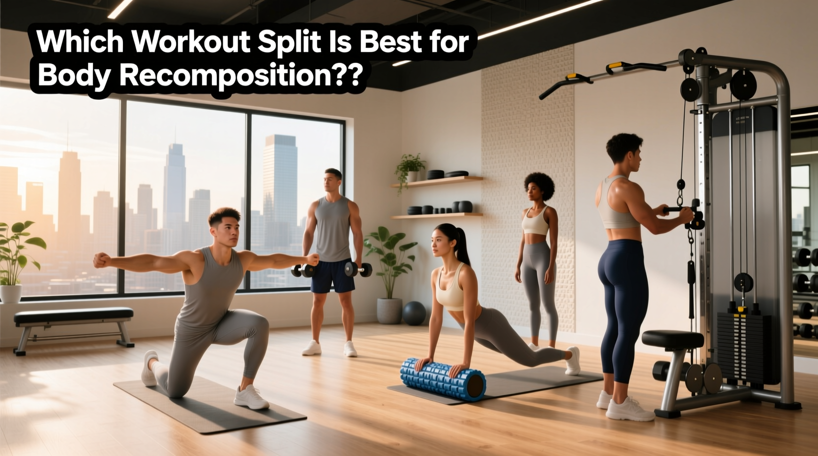 best macro workout split for recomp