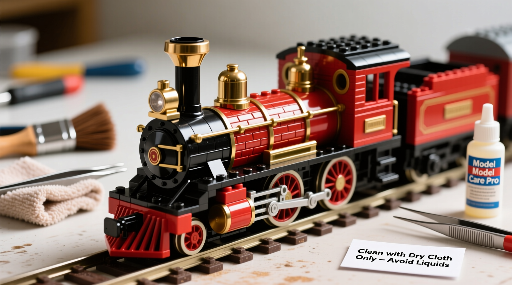 effective techniques for cleaning and maintaining building block steam train models