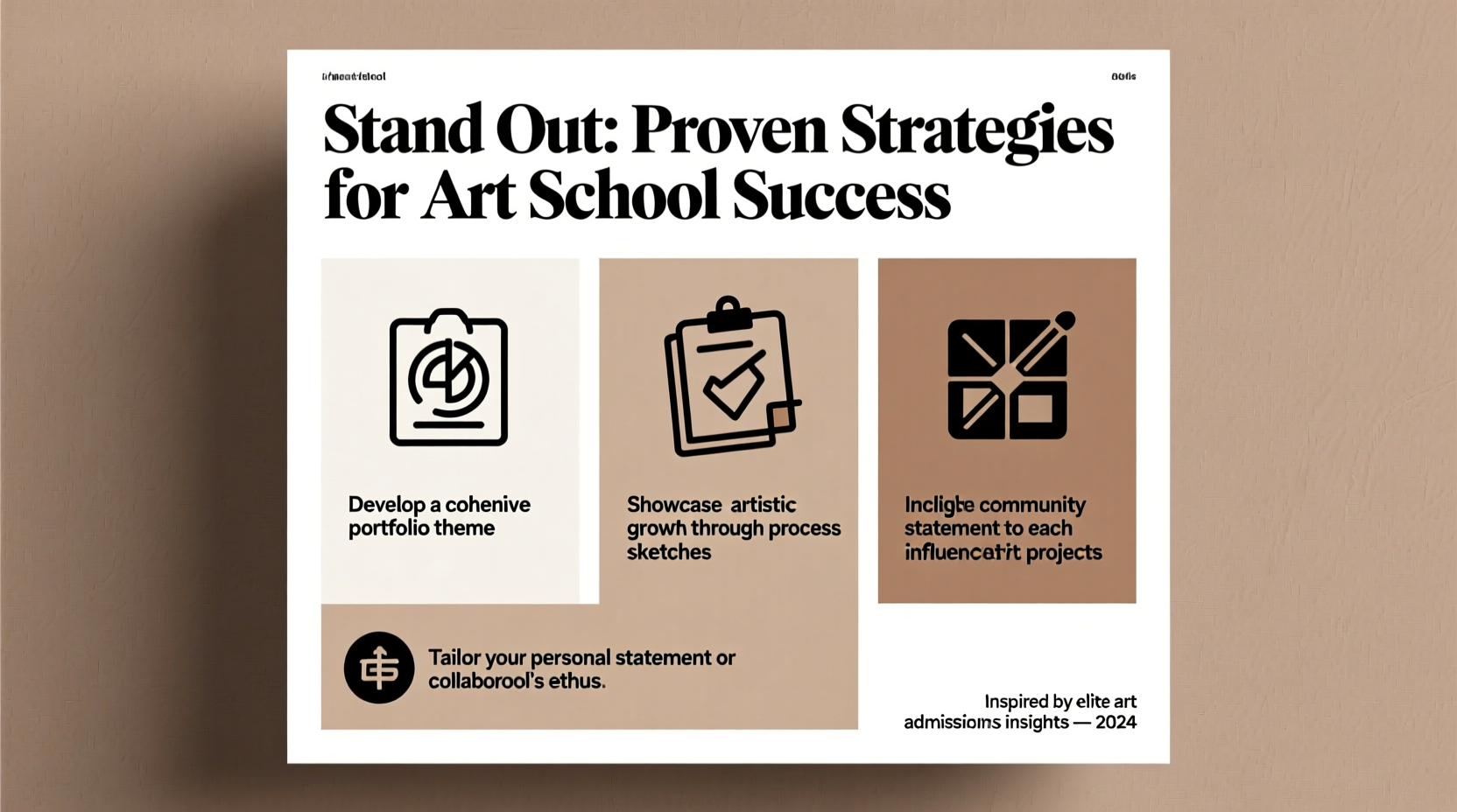 proven strategies to strengthen your art school application and stand out