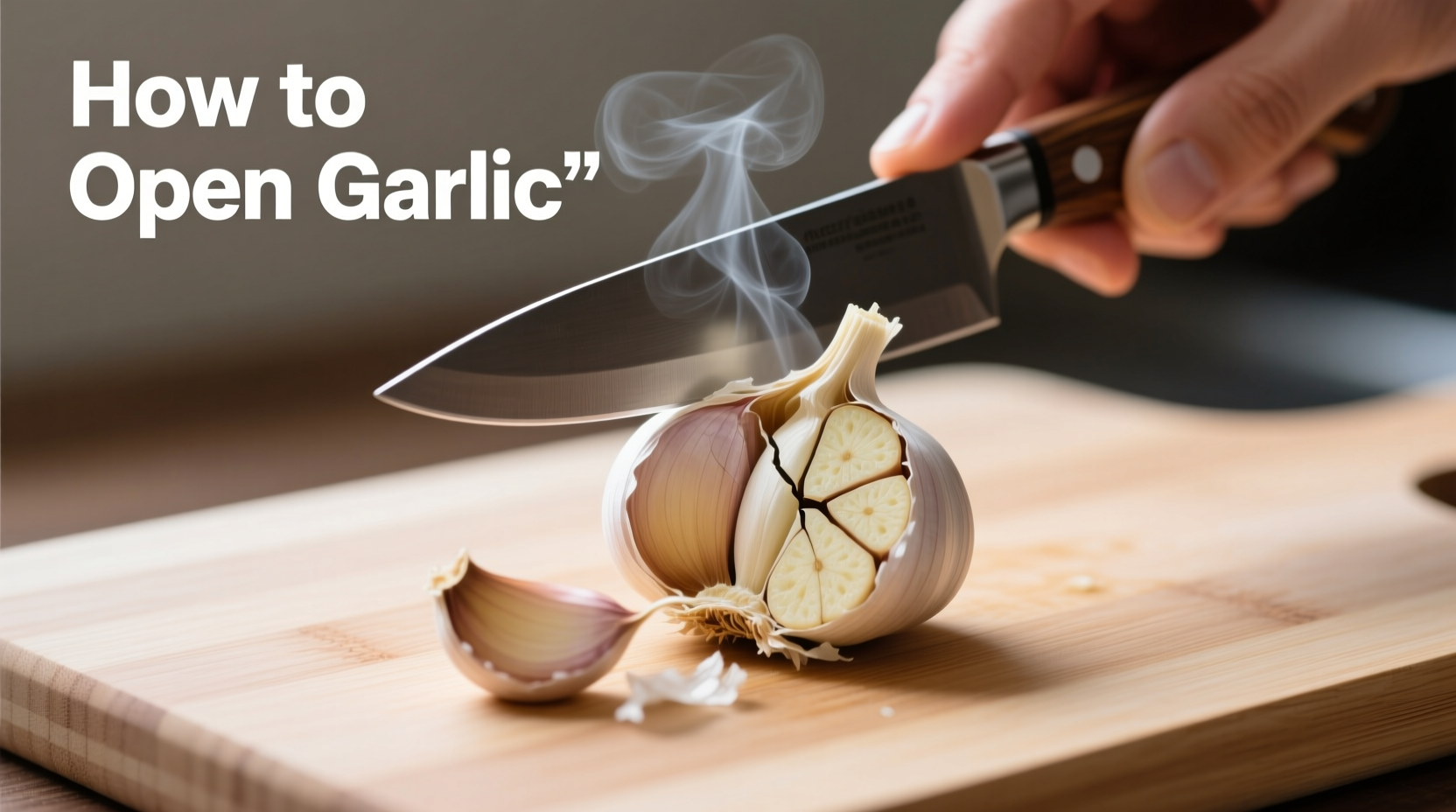 how to open garlic
