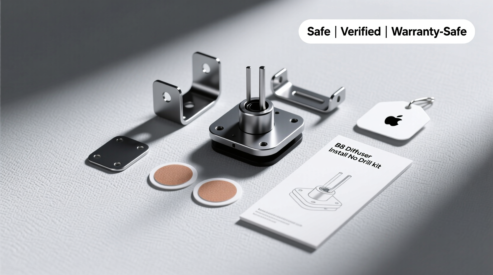 b8 diffuser install no drill