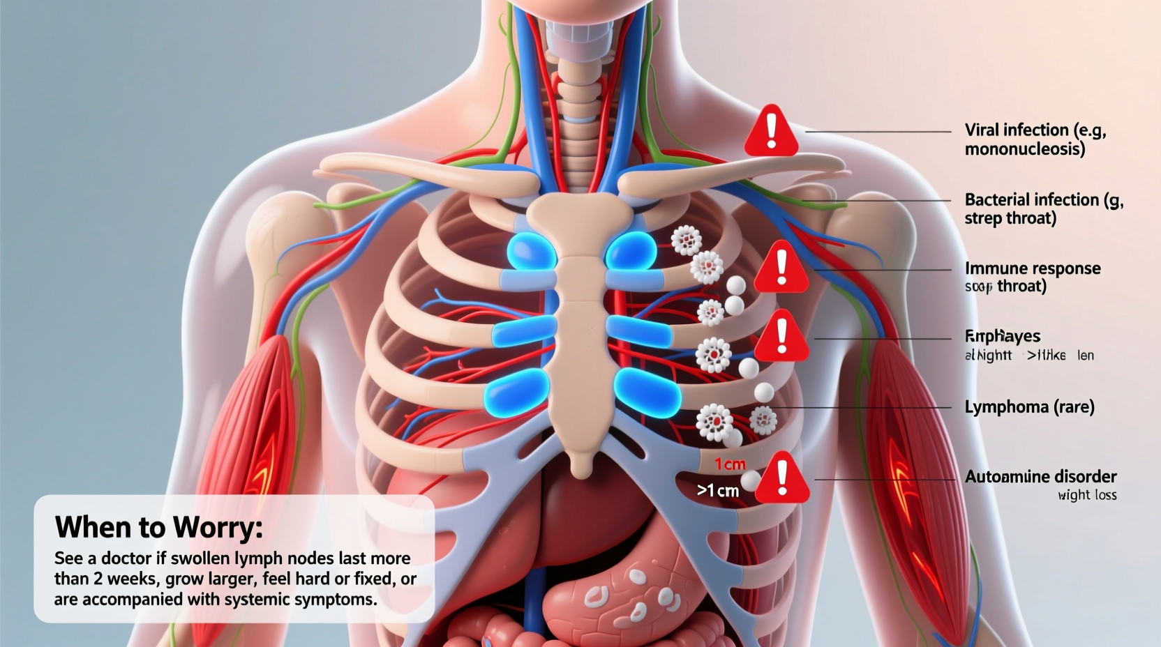why are my lymph nodes swollen causes when to worry