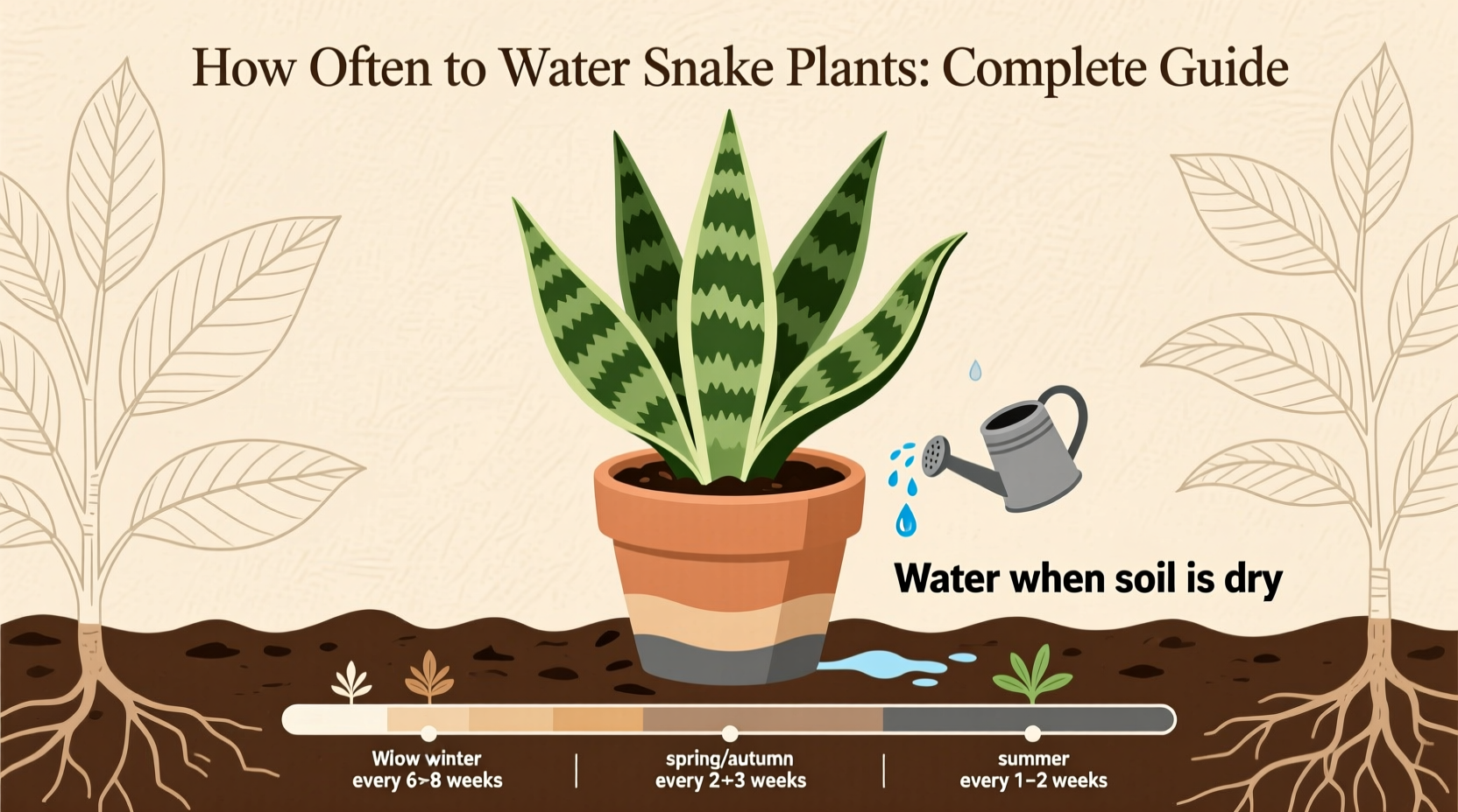 how often to water snake plants
