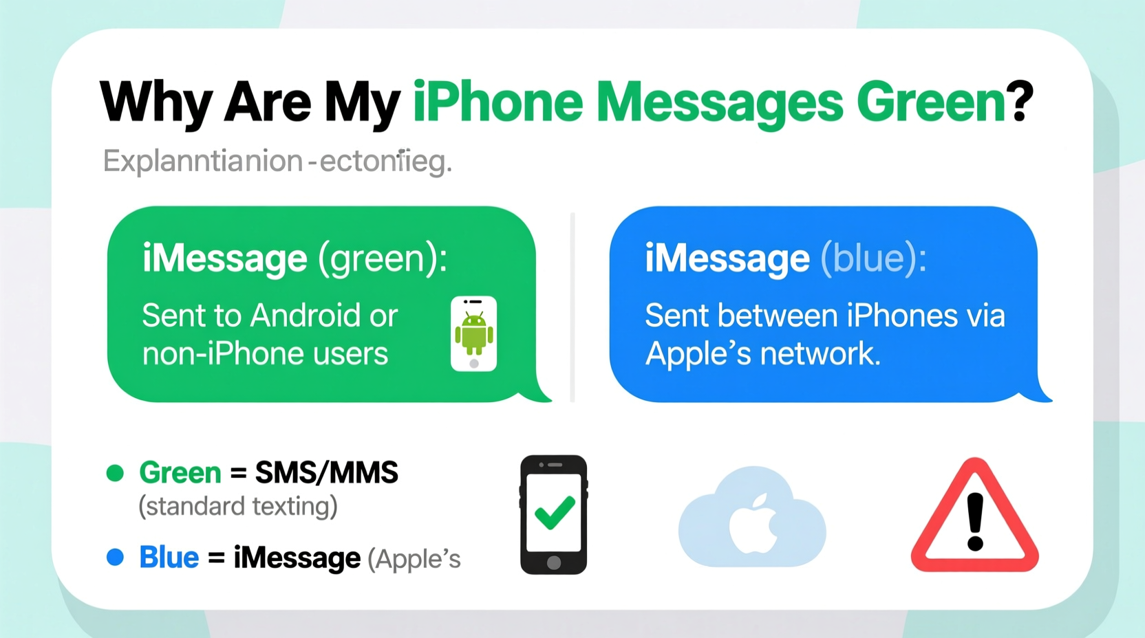 why are my iphone messages green understanding text bubbles