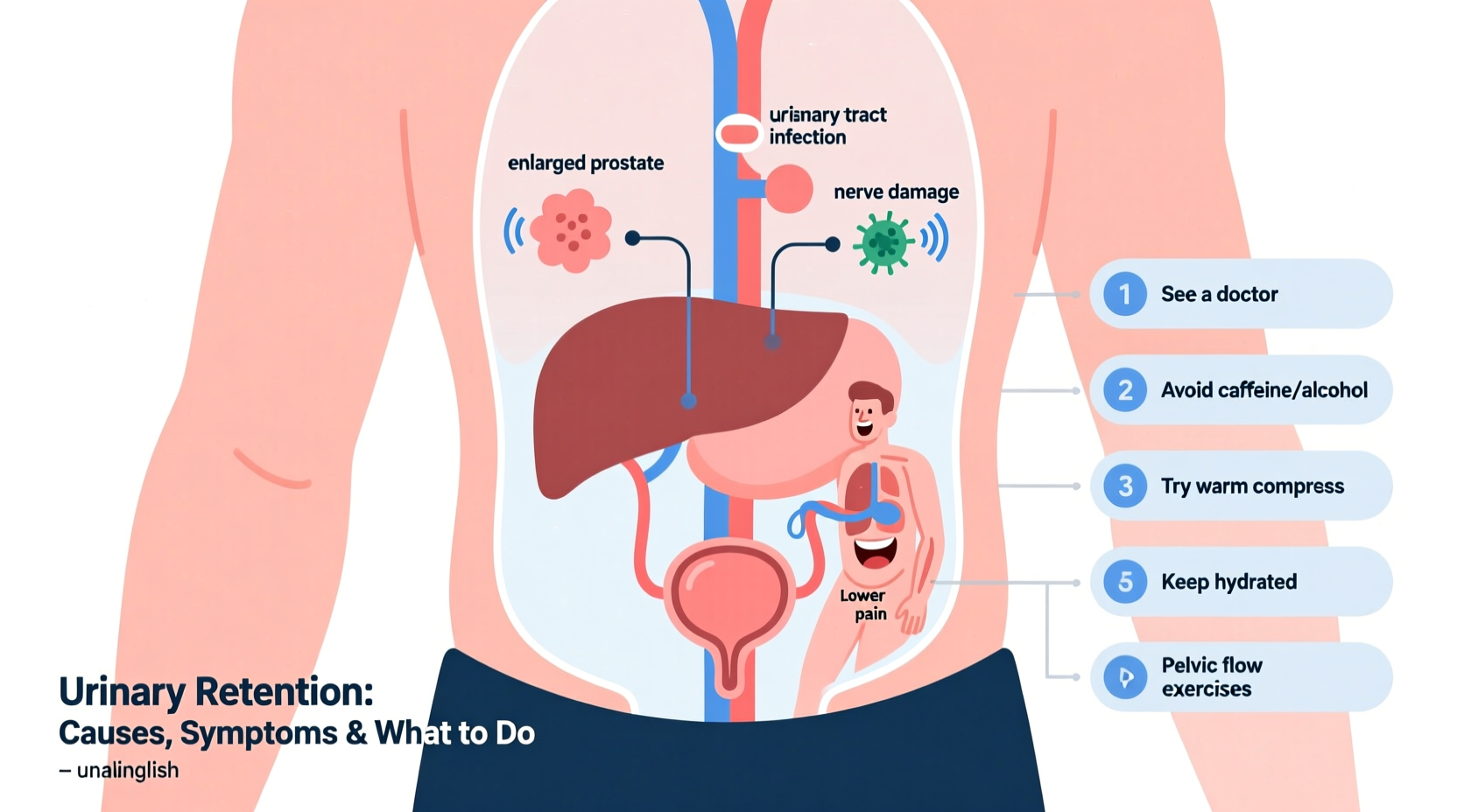 why cant i pee causes symptoms what to do
