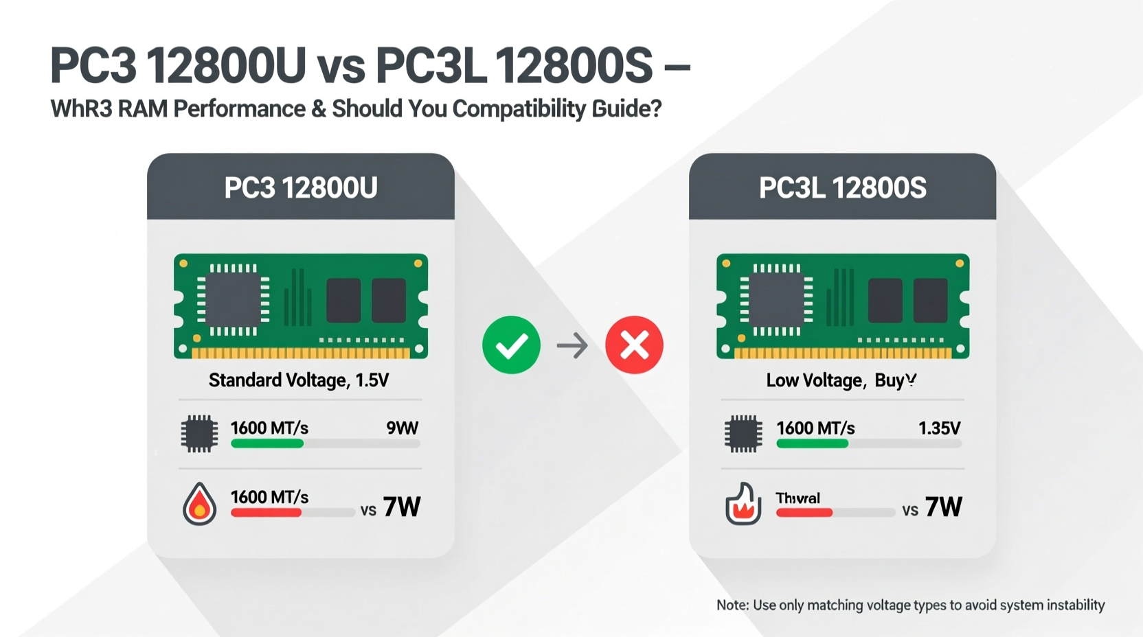 pc3 12800u vs pc3l 12800s which ddr3 ram should you actually buy